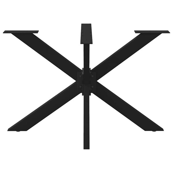 vidaXL Noge za jedilno mizo v obliki pajka črne 120x68x(72-73) cm jeklo