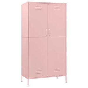 vidaXL Garderobna omara roza 90x50x180 cm jeklo