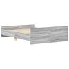 vidaXL Posteljni okvir z vzglavjem in vznožjem siva sonoma 140x200 cm