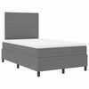 vidaXL LED Box Spring Postelja Svetlo siva in bela. 120 x 200 cm