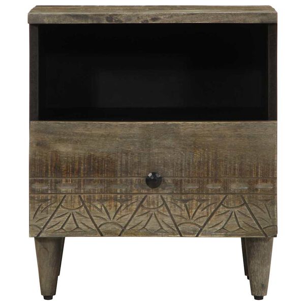 vidaXL Nočne omarice 2 kosa svetlo siva 40x33x46 cm masivni les Mango