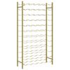 vidaXL Stojalo za vino za 72 steklenic zlata kovina