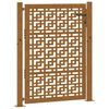 vidaXL Vrtna vrata 100x125 cm odporna jeklena križna oblika