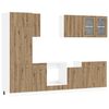 vidaXL Kuhinjska enota Lyon 8 pcs Artisan hrast Inženirski les