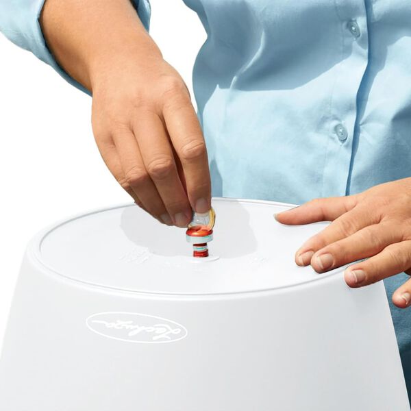 LECHUZA Cvetlično korito Classico Color 35 ALL-IN-ONE bele barve