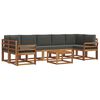vidaXL Zunanja garnitura za sedenje 8 pcs Naravna in antracitna