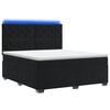vidaXL Postelja boxspring z vzmetnico Črna 140 x 190 cm Žamet