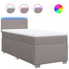 vidaXL Box spring postelja z vzmetnico taupe 100x200 cm blago