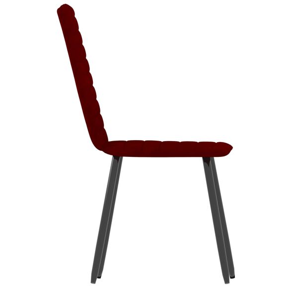 vidaXL Jedilni stoli 4 kosi vinsko rdeč žamet