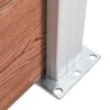 vidaXL Vrtna ograja WPC 526x106 cm rjava