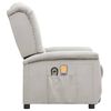 vidaXL Električni masažni stol svetlo siva tkanina iz mikrovlaken