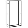 vidaXL Stojalo za drva mat črne barve 80x28x154 cm jeklo