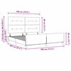 vidaXL Konstrukcija postelje z vzglavjem Črna 180 x 200 cm blago
