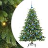 vidaXL Umestno božično drevo med 150 LED Zelena 150 cm PE in PVC