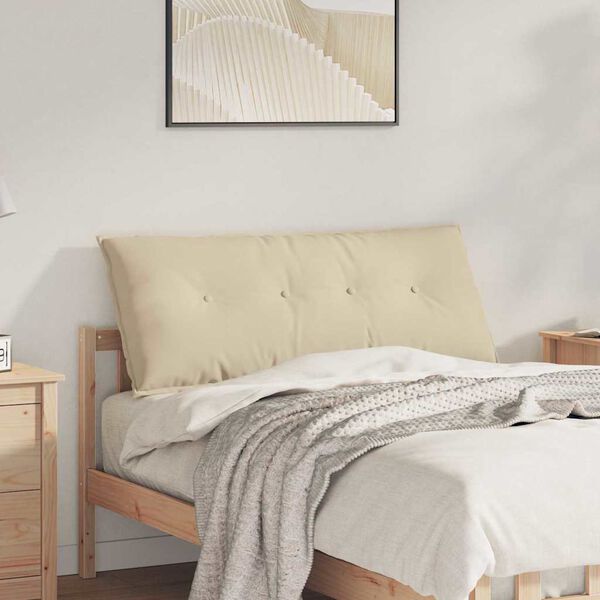 vidaXL Poglavni vzglavnik krema 120 x 50 cm Mikrofiber tkanina