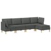 vidaXL Komplet pohi&scaron;tva za dnevno sobo 5 pcs Temno siva Blago