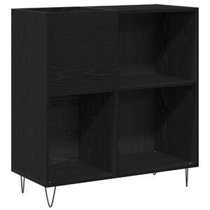 vidaXL Omara za plo&scaron;če Črna Orehovina 85 x 38 x 89 cm Inženirski les