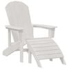 vidaXL Stol Adirondack Bela 82 x 74 x 92 cm HDPE