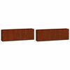 vidaXL Stensko cvetlično korito 2 kosa rjasto corten jeklo 53x10x17 cm