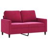 vidaXL Dvosed vinsko rdeč 120 cm žamet