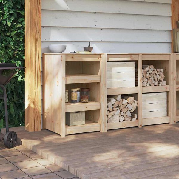 vidaXL Kuhinjski element Rjav hrast 55 x 55 x 92 cm Masivno borovo les