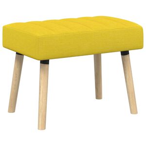 vidaXL Bench z kanalnim oblazinjenjem Svetlo rumena 60 x 40 x 45 cm