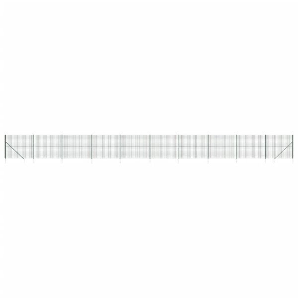 vidaXL Mrežna ograja s konicami za postavitev zelena 2x25 m