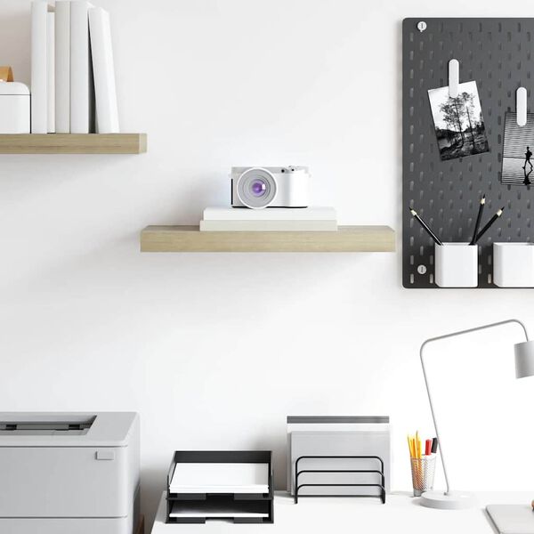 vidaXL Stenska polica barva hrasta 50x23x3,8 cm MDF