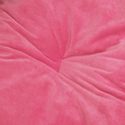 vidaXL Pasja postelja črna in roza 79x70x19 cm pliš in umetno usnje