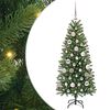 vidaXL Umestno božično drevo Zelena 120 cm PE in PVC