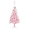 vidaXL Umetna osvetljena novoletna jelka z bunkicami roza 120 cm PVC