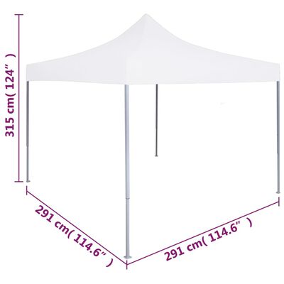 vidaXL Profesionalen zložljiv vrtni šotor 3x3 m jeklo bel