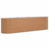 vidaXL Dvignjena gredica Rjava 320 x 80 x 81 cm Jeklo