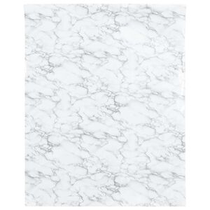 vidaXL Nalepka za pohi&scaron;tvo samolepilna marmor bela 90x500 cm PVC