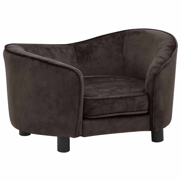 vidaXL Pasji kavč rjav 69x49x40 cm iz pli&scaron;a