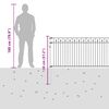 vidaXL Spike Fence Črna 200 x 130 cm Pra&scaron;no lakirano jeklo