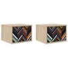vidaXL Stenska nočna omarica OMMEN 2 kos Sonoma hrast 36 x 33 x 25 cm