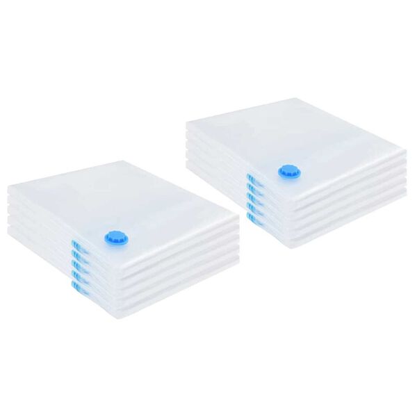 vidaXL Vrečke za shranjevanje 10 pcs Prozorna in modra 100 x 80 cm