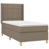 vidaXL Box spring postelja z vzmetnico taupe 100x200 cm blago