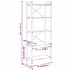 vidaXL Knjižna polica Dimljeni oreh 60 x 30 x 155 cm Konstruiran les