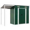 vidaXL Vrtna lopa z nadstre&scaron;kom zelena 277x107x181 cm jeklo