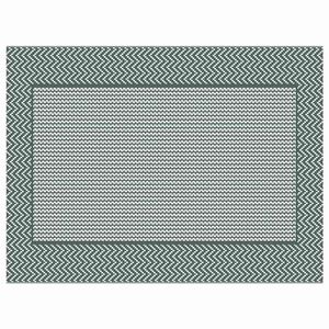 vidaXL Zunanji preproga Chevron ARAKIL Zelena in Bela 400 × 300 cm