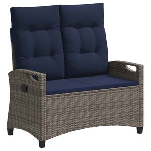 vidaXL Vrtna klop z blazino 105 x 60 x 112 cm jeklo