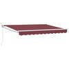 vidaXL Vlečna tenda Burgundija 3 x 2 m 100% poliester in aluminij