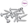 vidaXL Leseni vijaki 12 pcs srebrna M3,5 x 20 mm Jeklo