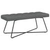 vidaXL Klop s gumbnim oblazinjenjem Temno siva 110 x 40 x 46 cm Blago