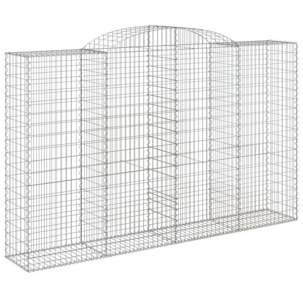 vidaXL Obokane gabion ko&scaron;are 6 kosov 300x50x180/200cm pocinkano železo