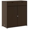 vidaXL Vrtna omara za shranjevanje rjava 105x55x113 cm poli ratan