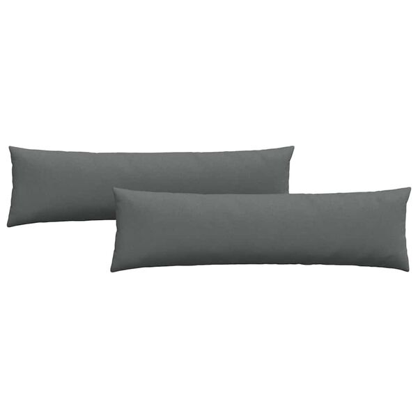 vidaXL Blazine za kavč 2 pcs Temno siva 145 x 40 cm blago