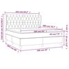 vidaXL Box spring postelja z vzmetnico temno rjava 160x200 cm blago
